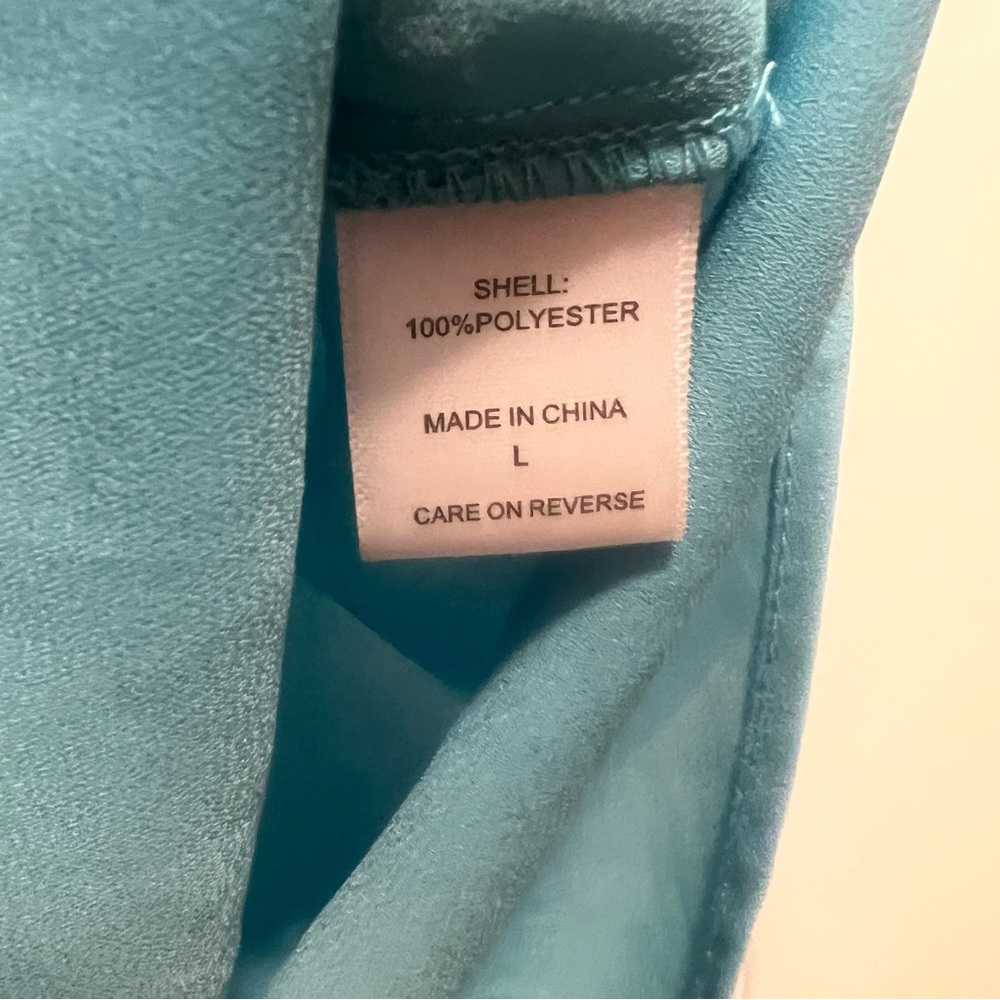 Blue Ruffle Halter Blouse - Picture 2 of 3